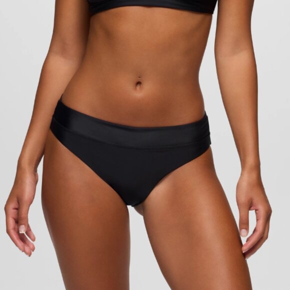 PrAna Women's Summer Wave Bikini Bottom In Black Size Medium NWT - Picture 1 of 9